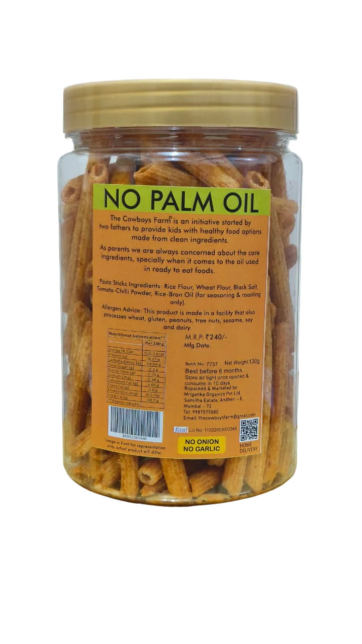 Crispy Pasta Sticks - Gluten Free, No Palm Oil & No Added Preservatives – The Cow Boys Farm – 130gm