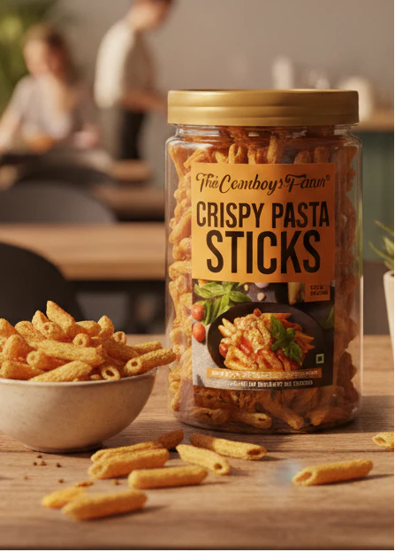 Crispy Pasta Sticks - Gluten Free, No Palm Oil & No Added Preservatives – The Cow Boys Farm – 130gm