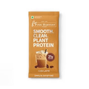 Iced Latte - 21 g Smooth Clean Plant Protein - Vegan , Gluten Free - Supports Muscle Growth, Help Avoid Bloat- No Artificial Flavours & Sweeteners, No Gums, No Chalkiness - Pink Harvest – 37 gm