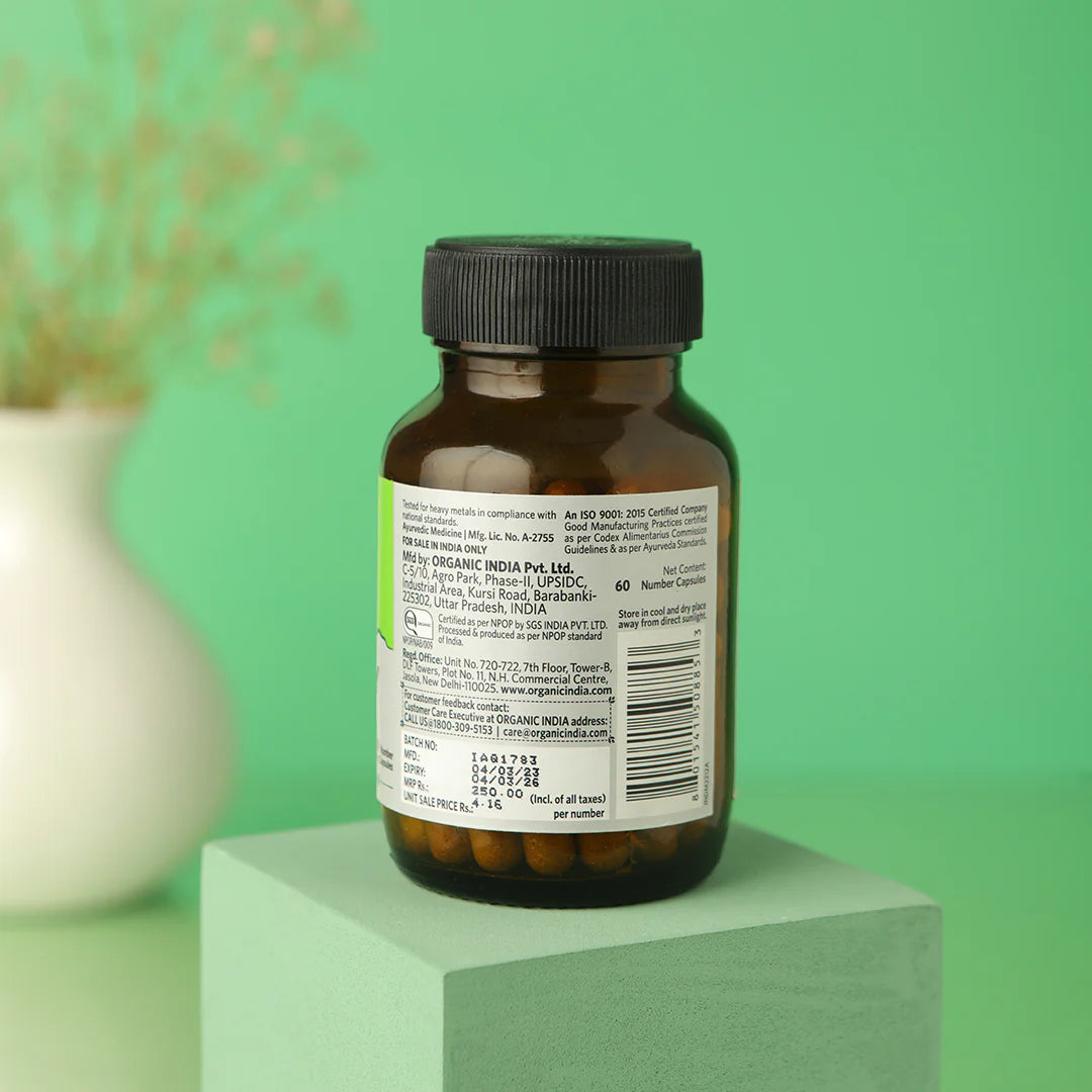 Liver Kidney Care - Heals and Protects Liver & Kidney - Organic India - 60 Capsules Bottle