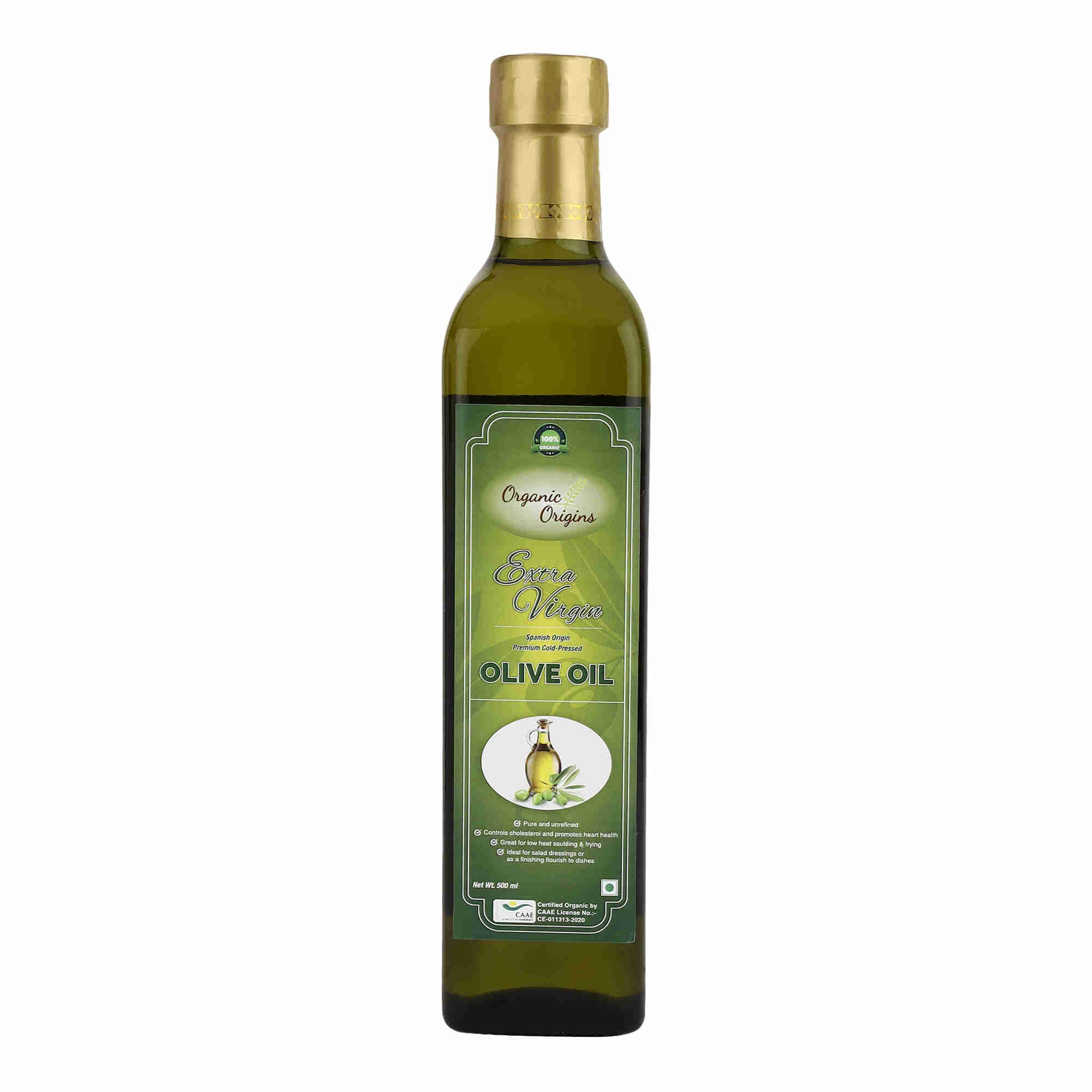 Olive Oil | Extra Virgin - Cold Pressed - Spanish Origin - Organic Origins - 500ml