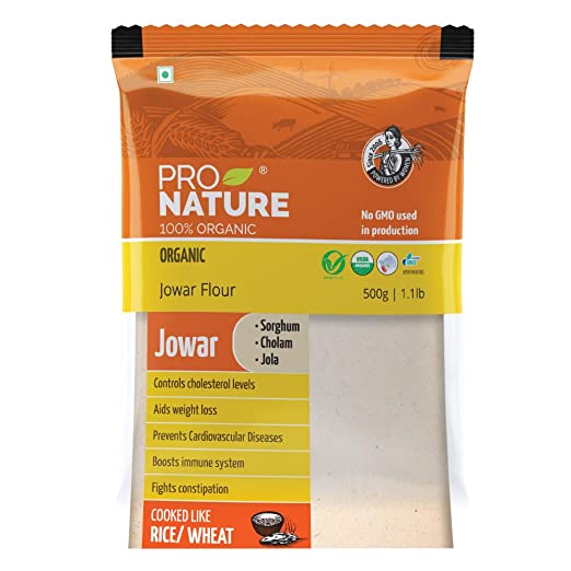 Jowar Flour | 100% Organic Jowar Flour - Pro Nature - 500gm