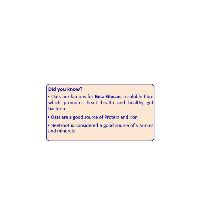 Porridge Mix | Cereal (Oats & Beetroot) - USDA Organic - No Pesticides, Chemicals, Milk, Salt & No Added Sugar - Tummy Friendly – 200gm