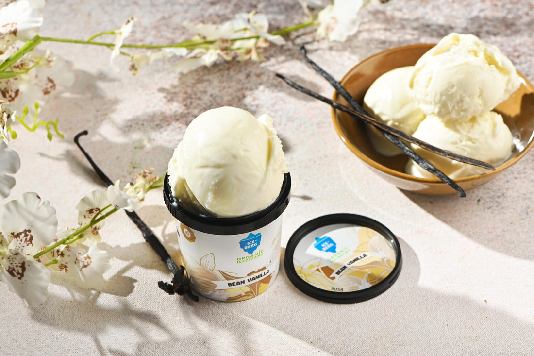 Bean Vanilla Ice Cream | (Made From A2 Milk & Sweetened With Dhaga Mishri) – Iceberg Organic Ice Cream – 125ml
