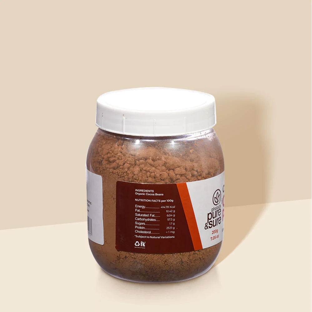 Cocoa Powder | Unsweetened - Organic - Pure and Sure - 200gm