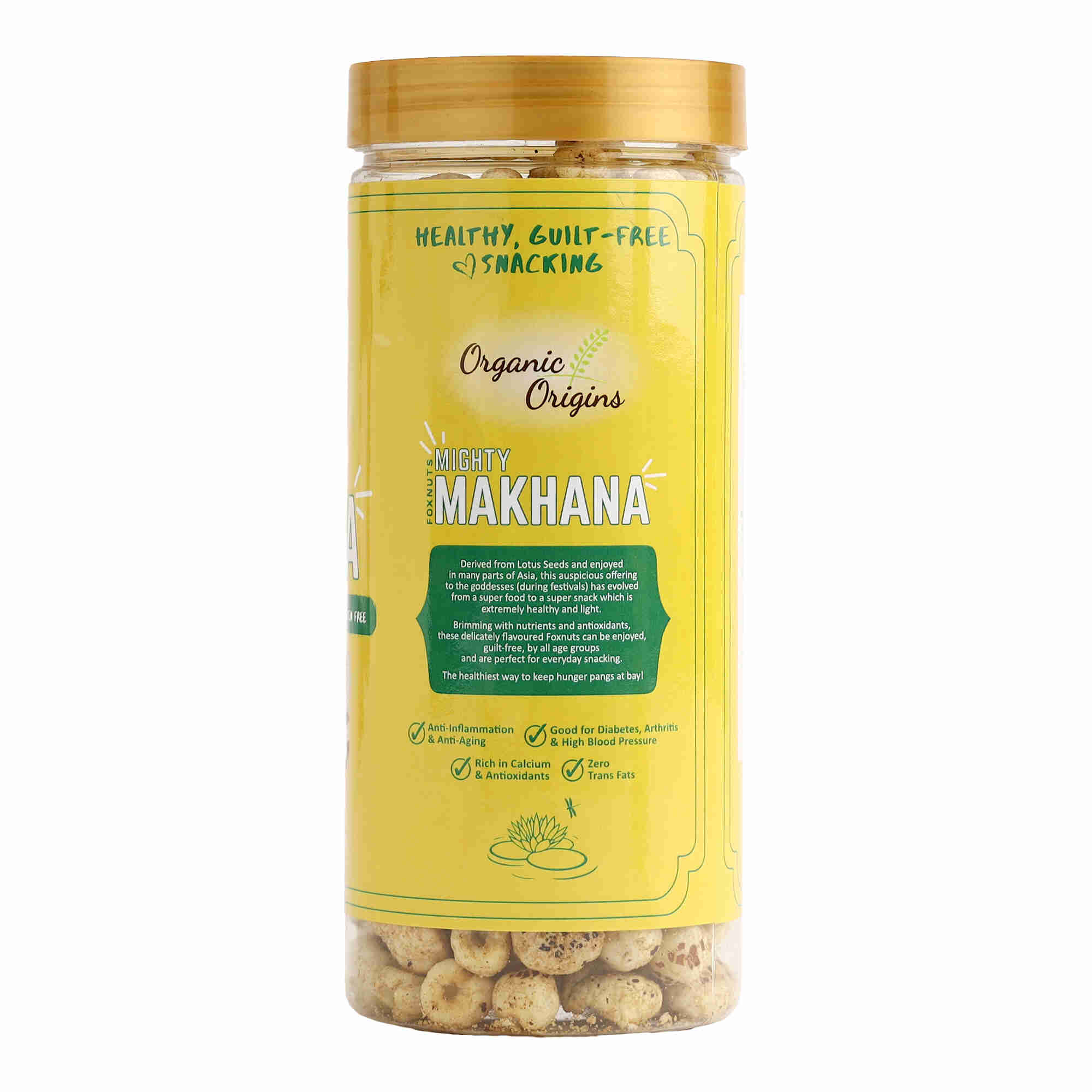 Makhana Mint - Gluten Free, High Protein, High Fibre & Low Calorie – Organic Origins - 80gm