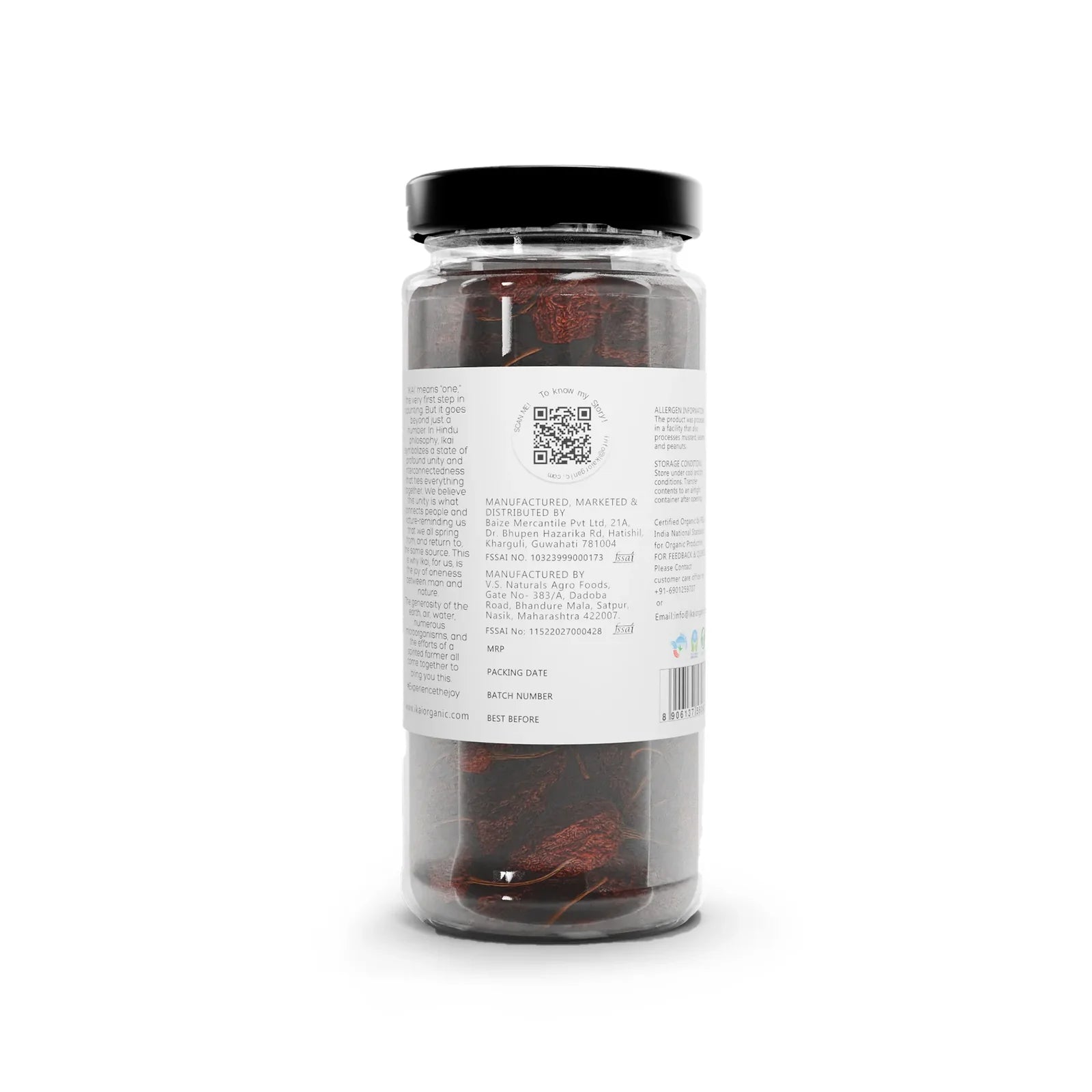 King Chilli |Natural Bhut Jolokia (Raja Mircha) -Regional Speciality Nagaland - No Preservatives- Ikai Organic – 25gm