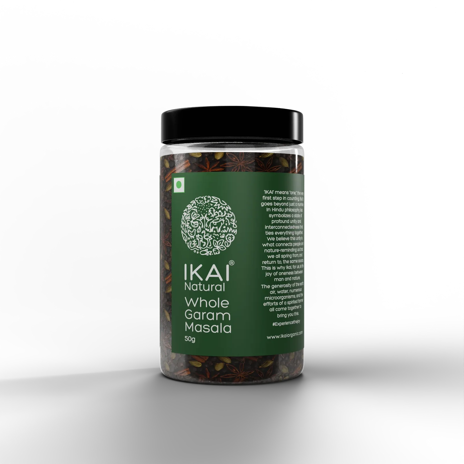 Masala |Natural Whole Garam Masala - Spice Mix , Medicinal - Pure ,Aromatic - No Preservatives- Ikai Organic – 50gm