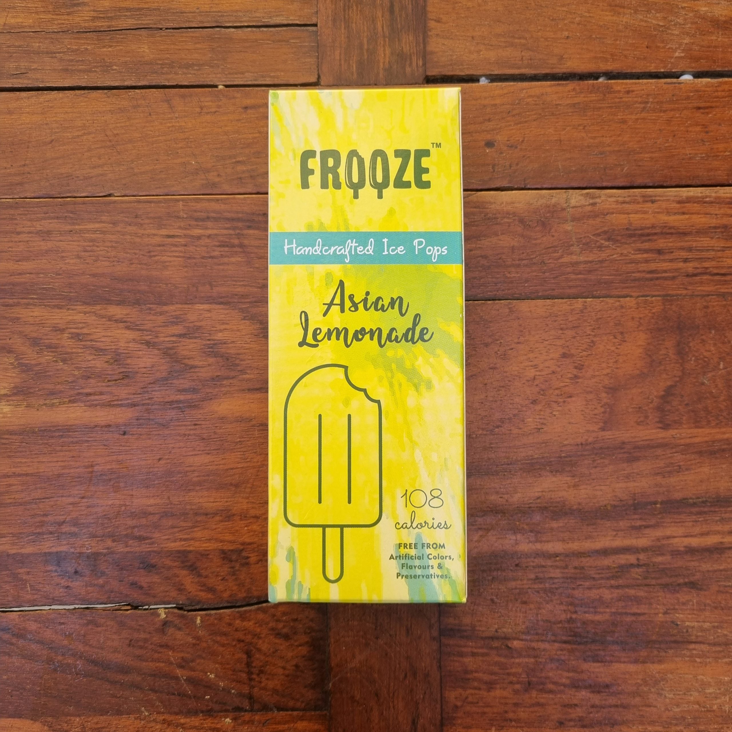 Asian Lemonade Ice Cream | 108 Calories - All Natural – Vegan, No Added Preservatives, Artificial Flavors & No Added Emulsifiers - Frooze - 50gm