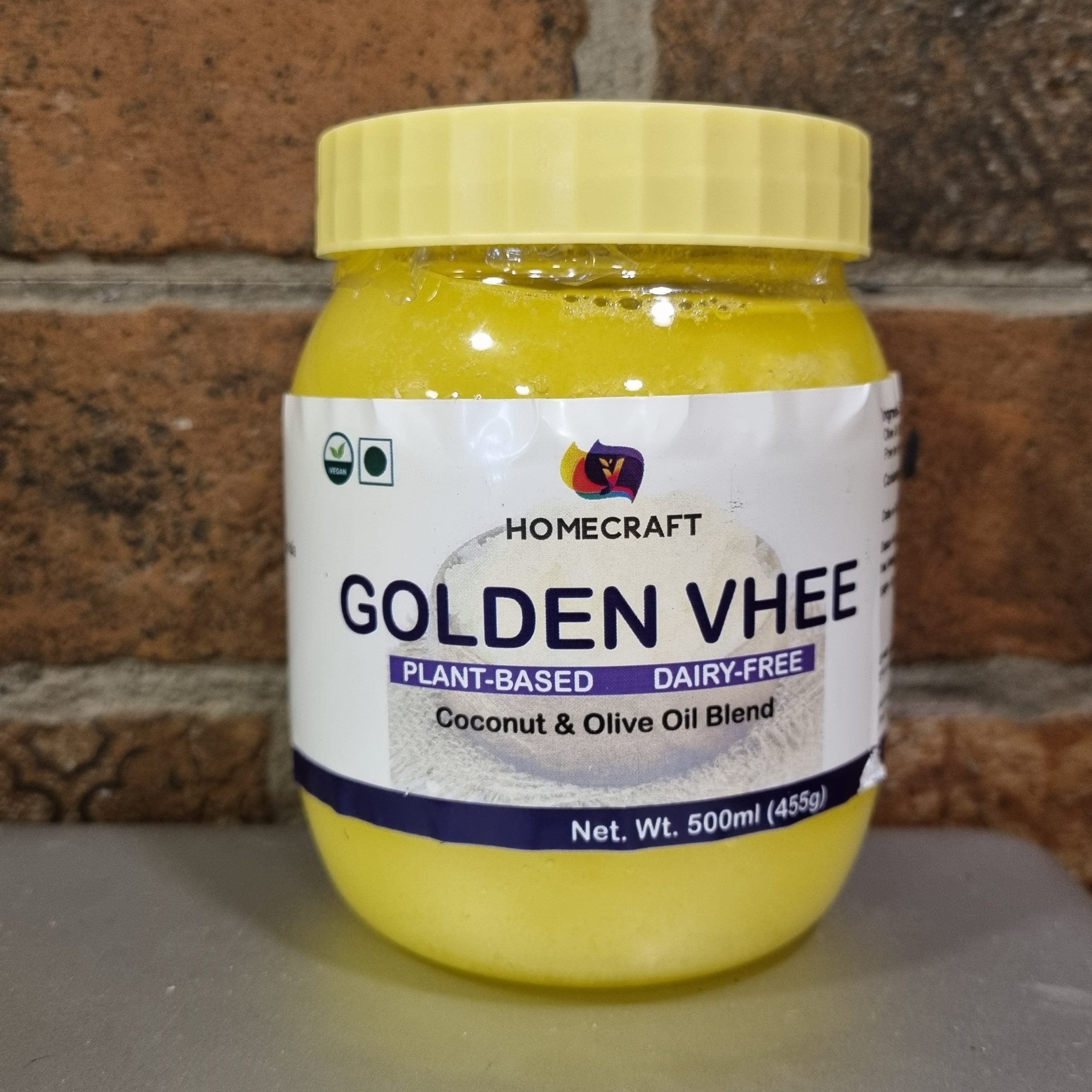 Vegan Ghee | Golden Vhee – Coconut & Olive-Oil Blend – Homecraft – 500ml