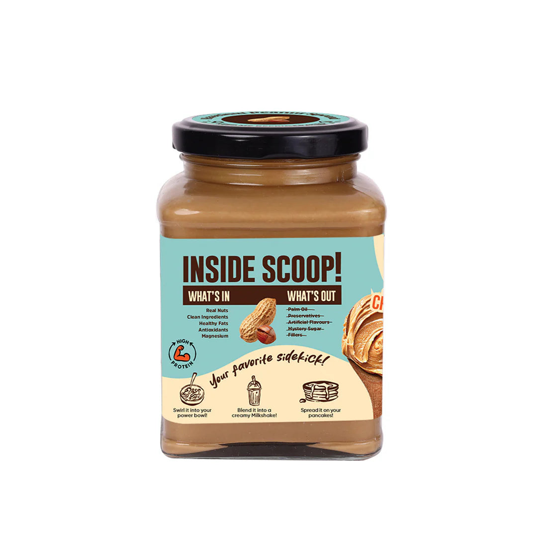 Spread | Hazelnut Peanut Spread – Creamy (With 60% Peanut) – Vegan, Gluten Free, Dairy Free, High In Protein, No Palm Oil & No Added Preservatives – Meve Jars – 230gm
