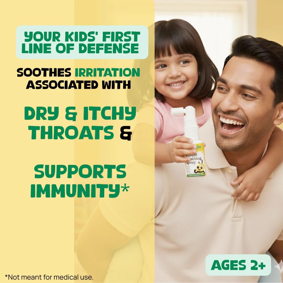 Throat Soothing Spray (Ages 2+) - Gluten Free- No Artificial Preservatives-No Refined Sugar - Natural Flavoured - Wellopia - 30ml