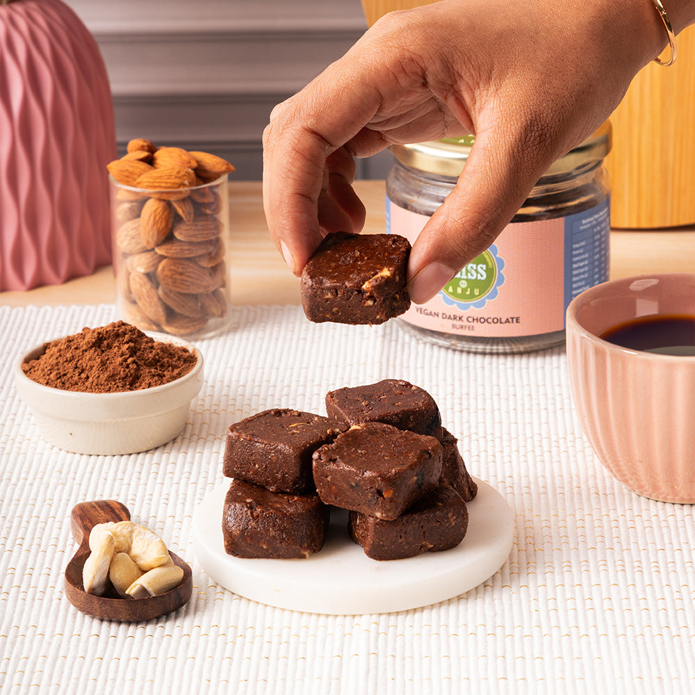 Dark Chocolate With Real Dates – Vegan –No preservatives-No Refined Sugar - Bliss Box Foods – 150gm