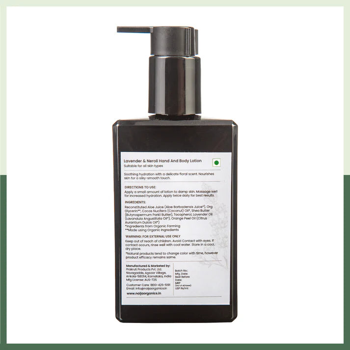 Body Lotion | Lavender & Neroil Extract Hand & Body Lotion - 100% Vegan, Sulphate & Paraben Free ,Chemical Free– Naija – 200ml