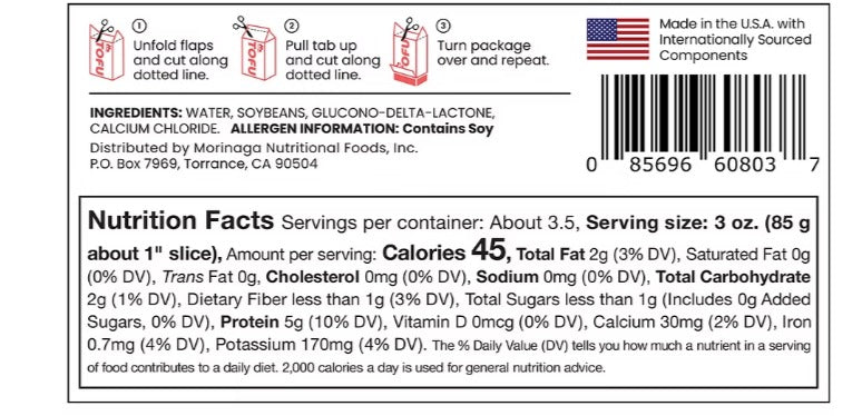 Tofu | Silken Tofu Soft – Shelf Stable – Vegan, Gluten Free, Dairy Free & Low In Fat – Morinu – 305gm