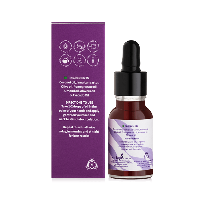 Face Oil | Magic Face Oil (Blended In Almond, Olive, Pomegranate And Olive Oil) - 100% Organic – Parabens Fee , Silicone Free, No Fillers, No Mineral Oils & No Added Synthetics Or Additives – Varti Ayurvedz – 100ml
