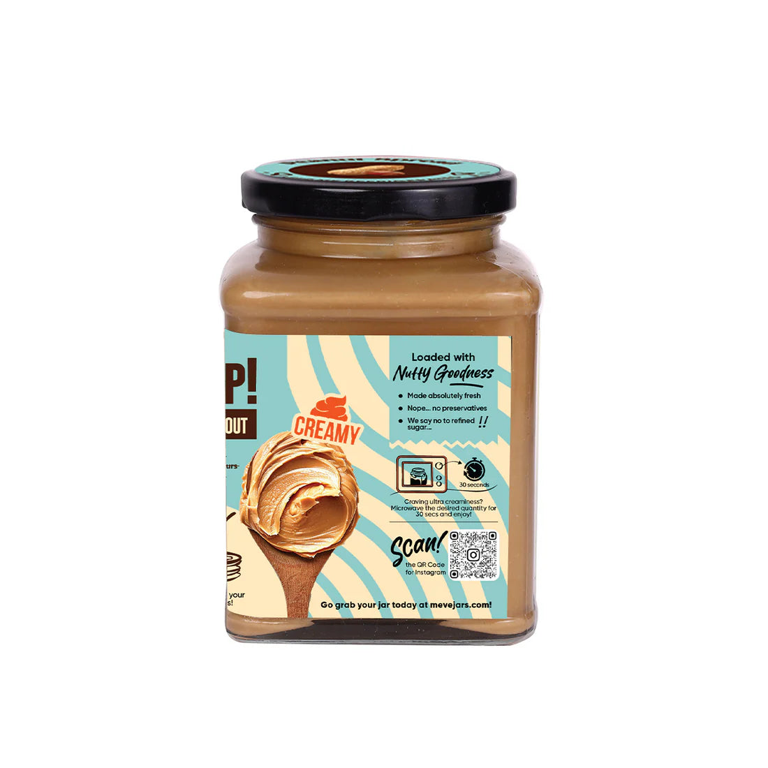 Spread | Hazelnut Peanut Spread – Creamy (With 60% Peanut) – Vegan, Gluten Free, Dairy Free, High In Protein, No Palm Oil & No Added Preservatives – Meve Jars – 230gm