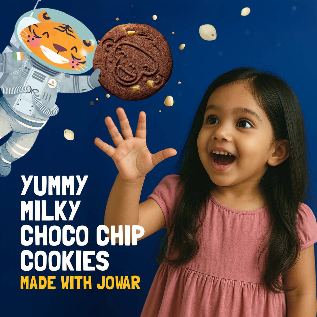 Cookies | Milky Choco Chip Cookies-No Maida & No Trans Fat - Slurrp Farm - 78gm