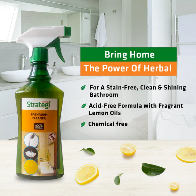 Bathroom Cleaner Non Toxic And Biodegradable - Herbal Strategi - 500ml
