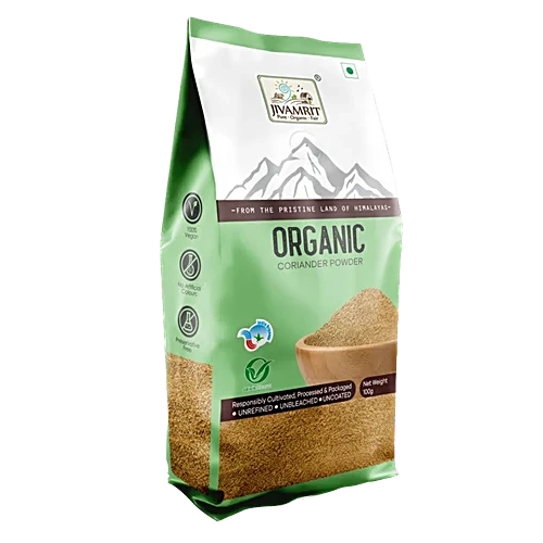 Powder | Organic Coriander Powder - No Preservatives- Jivamrit – 100gm