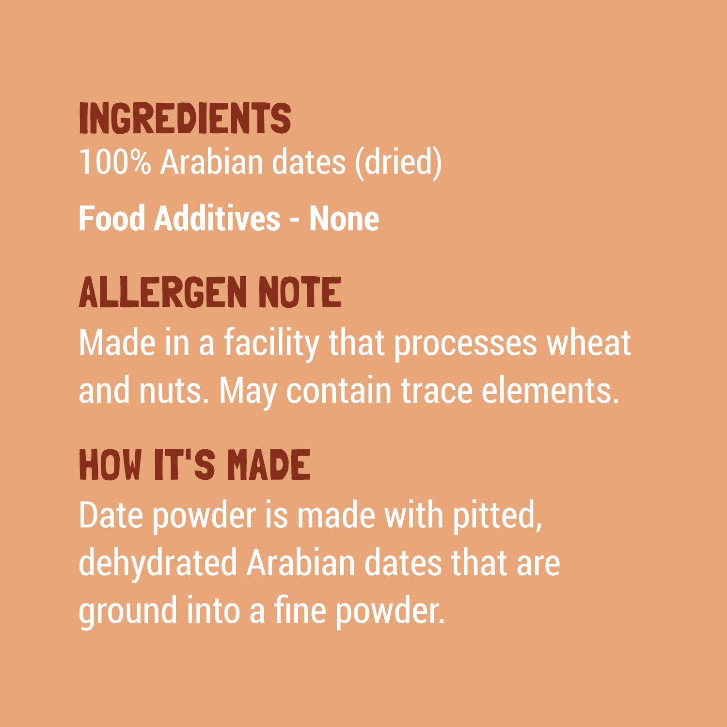 Date Powder – Vegan, Gluten Free & No Added Refined Sugar - Slurrp Farm – 300gm