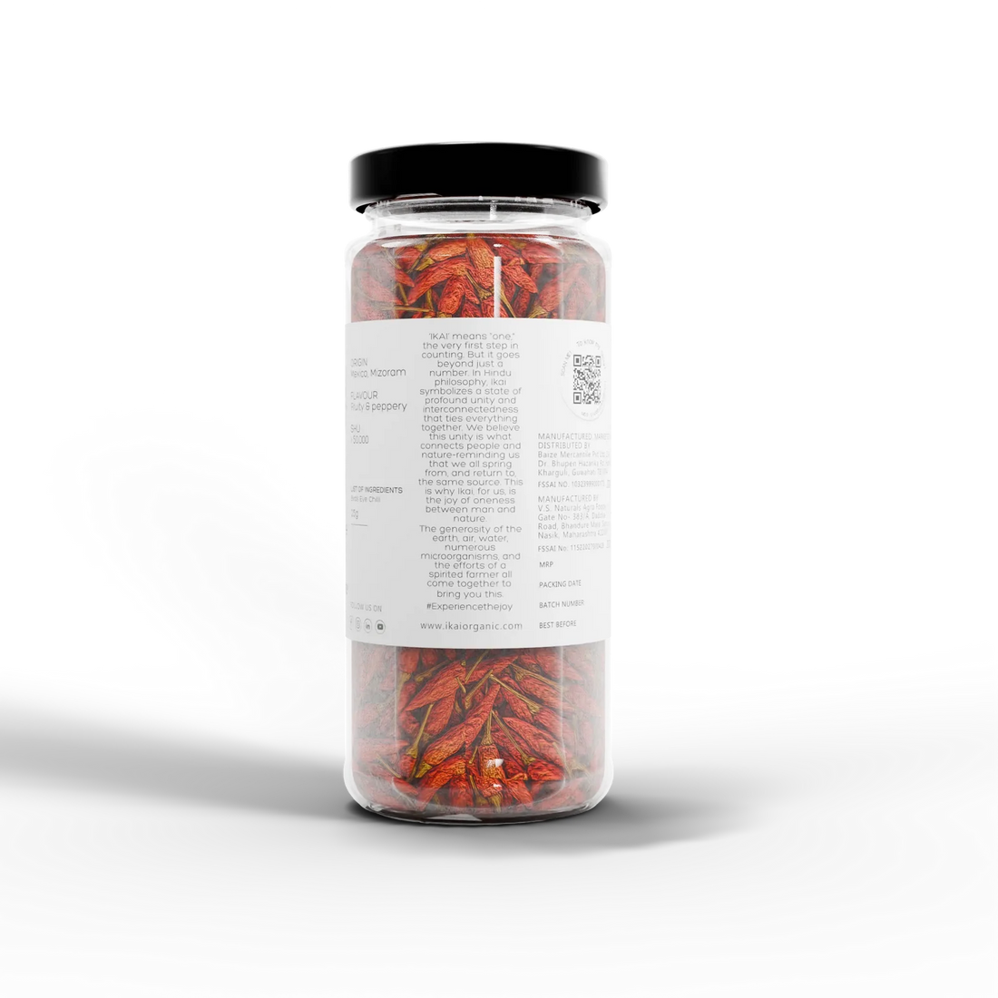 King Chilli | Natural Bird’s Eye Chilli -Mizo Hmarchate -Regional Speciality-Mizoram , Exotic - No Preservatives- Ikai Organic – 25gm