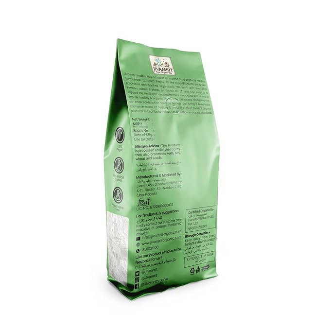 Flour | Wheat Atta- Vegan - 100% Certified Organic- Pesticide-Free, Preservative-Free- Jivamrit - 1000gm