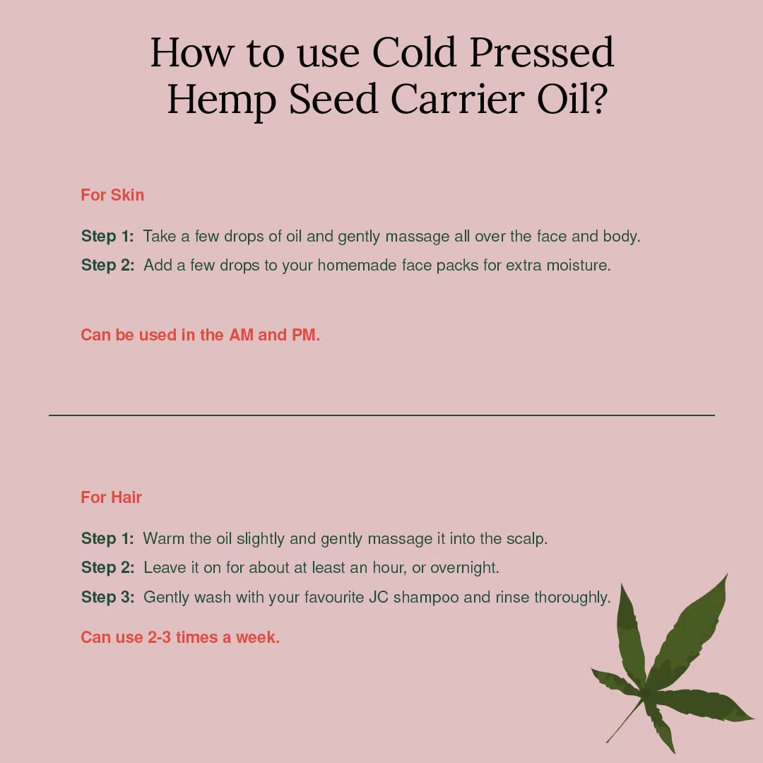 Cold Pressed Hemp Seed Carrier Oil - Juicy Chemistry - 30ml