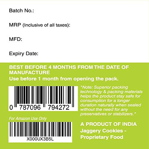 Cookies | Ragi & Amaranth Jaggery Cookies – Gluten Free, No Added Refined Sugar, No Maida & No Soda - Early Foods - 130gm