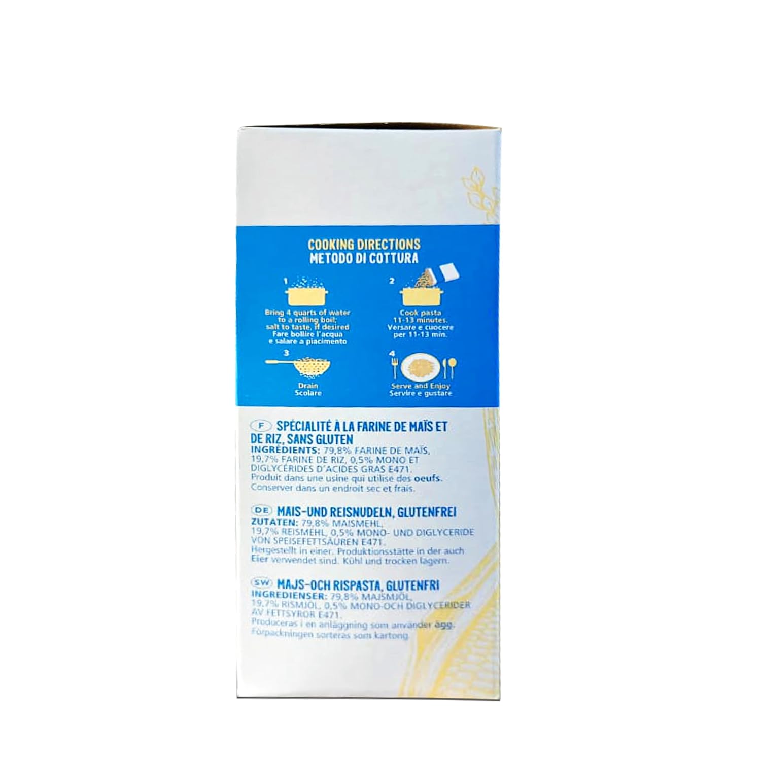 Pasta | Penne Rigate Pasta (Made By Corn & Rice) - Made In Italy - Gluten Free & Lactose Free - Pasta Lensi - 400gm