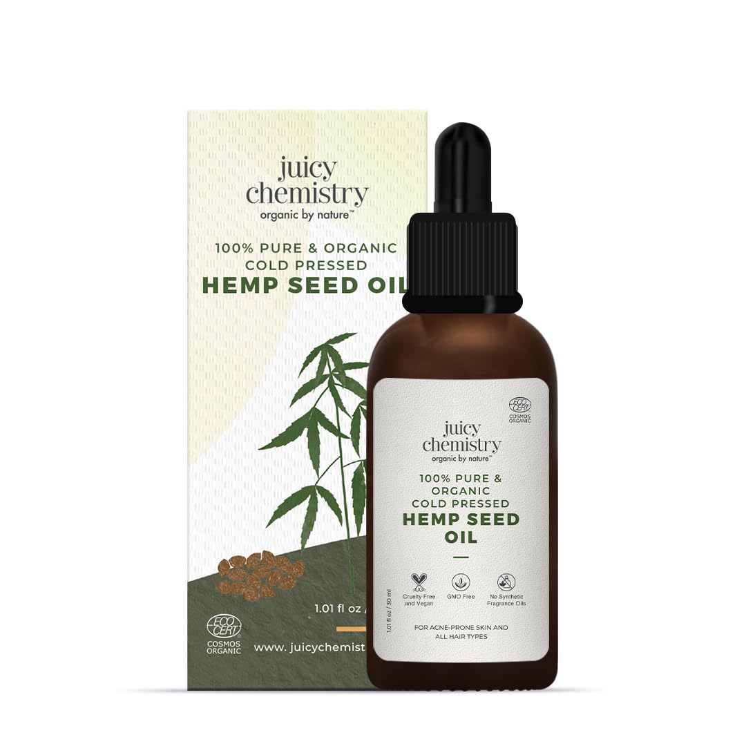 Cold Pressed Hemp Seed Carrier Oil - Juicy Chemistry - 30ml