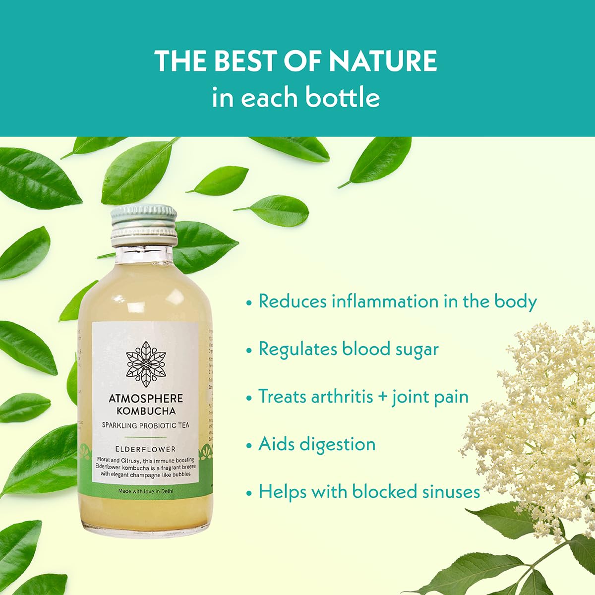 Elderflower – Kombucha – Atmosphere – 210ml