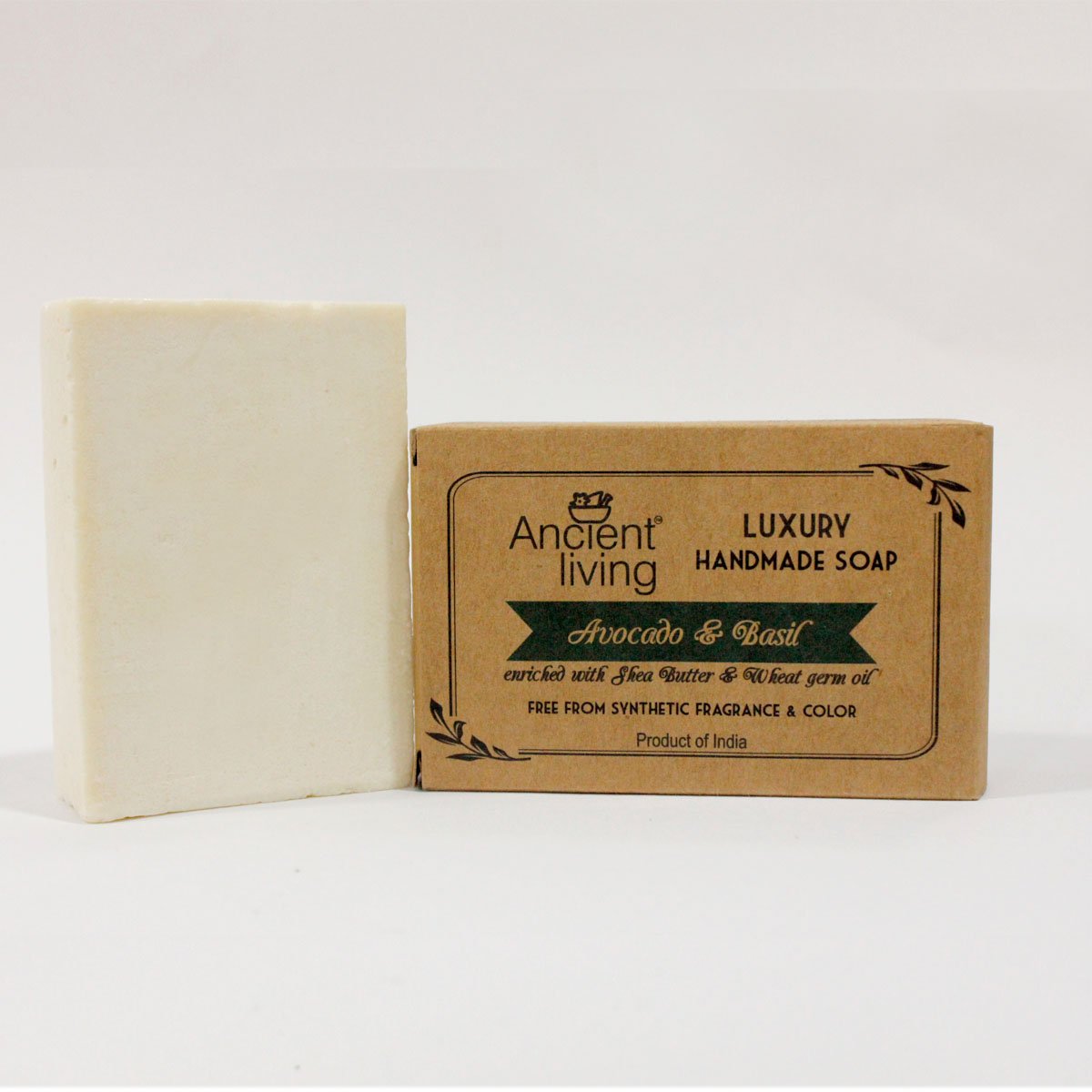 Avocado & Basil Luxury Handmade Soap - Ancient Living - 100gm