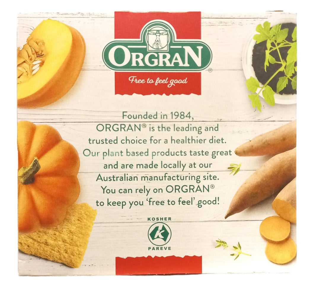 Sweet Potato & Pumpkin Crispibread | Garden Veggies – Vegan, Gluten Free, Egg Free & Milk Free – Orgran – 125gm