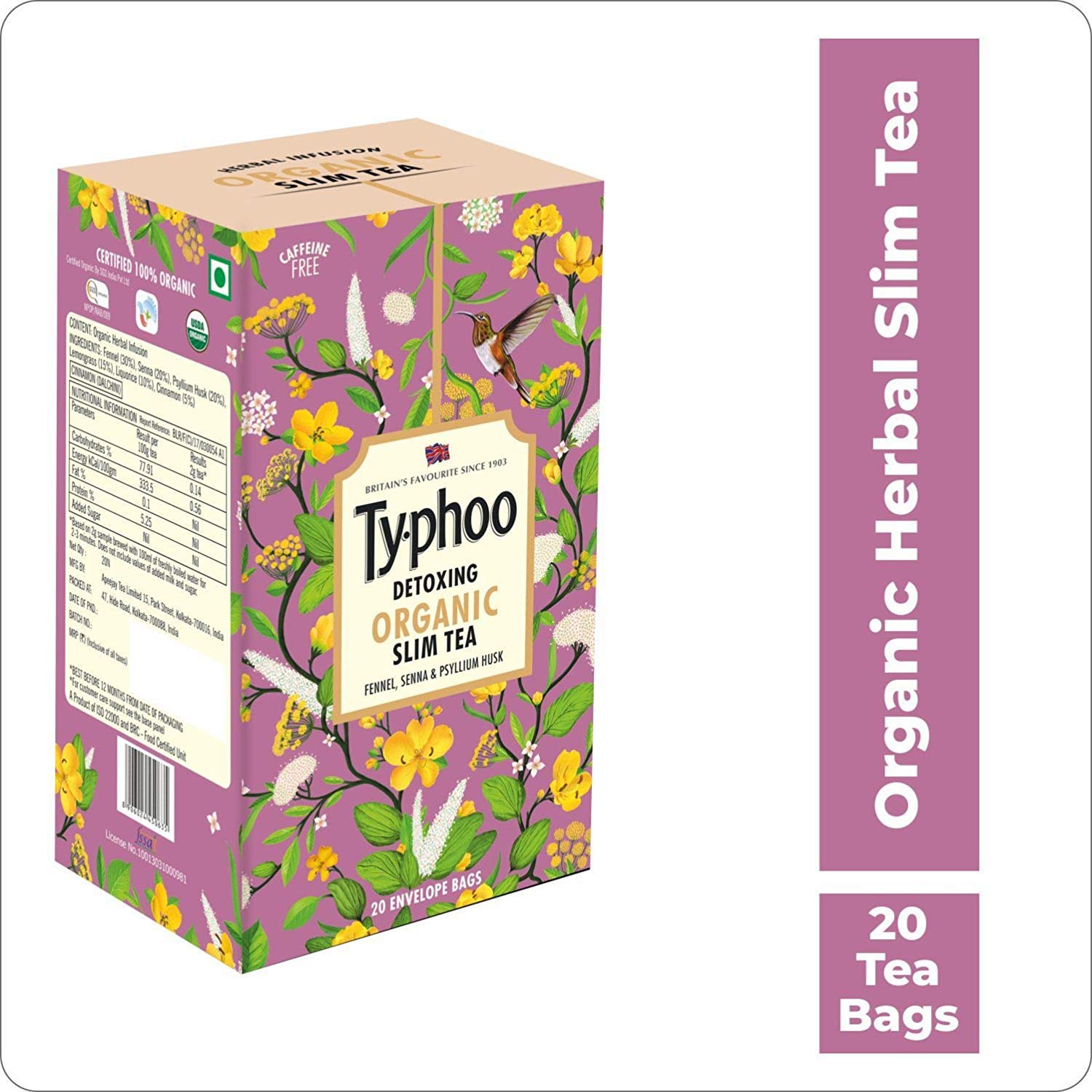 Organic Slim Tea Bag – Typhoo - 20 Tea Bags