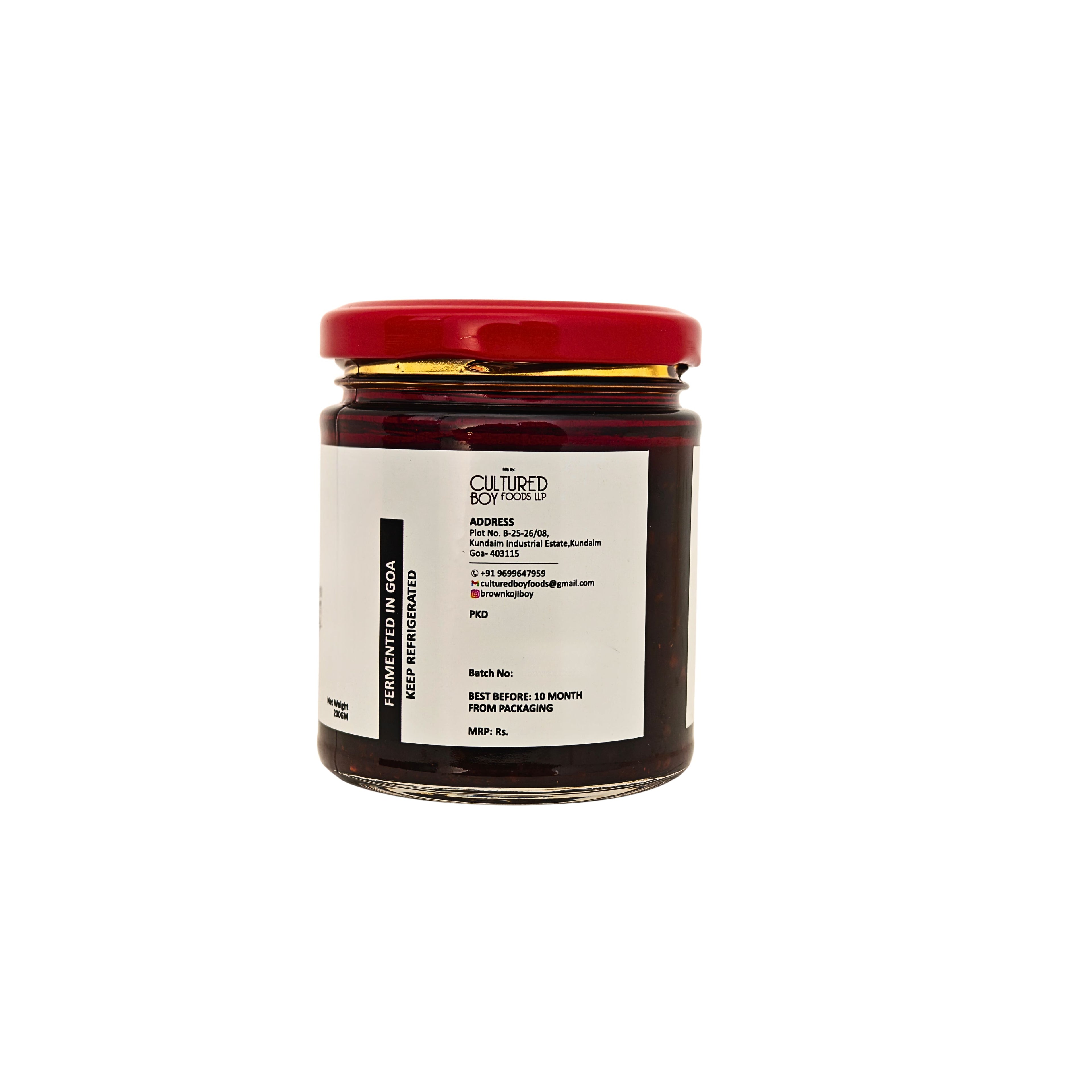 Chilli Oil | Miso Chilli Oil - Cashew Chilli Crunch - Nutty, Spicy, Crispy Heat - Brown Koji Boy - 200gm