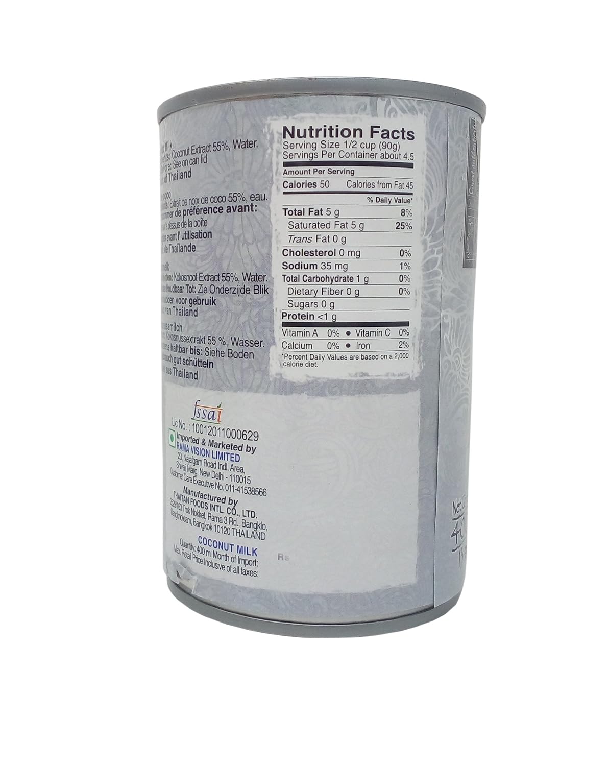 Coconut Milk | Lite – Light - Real Thai – 400ml