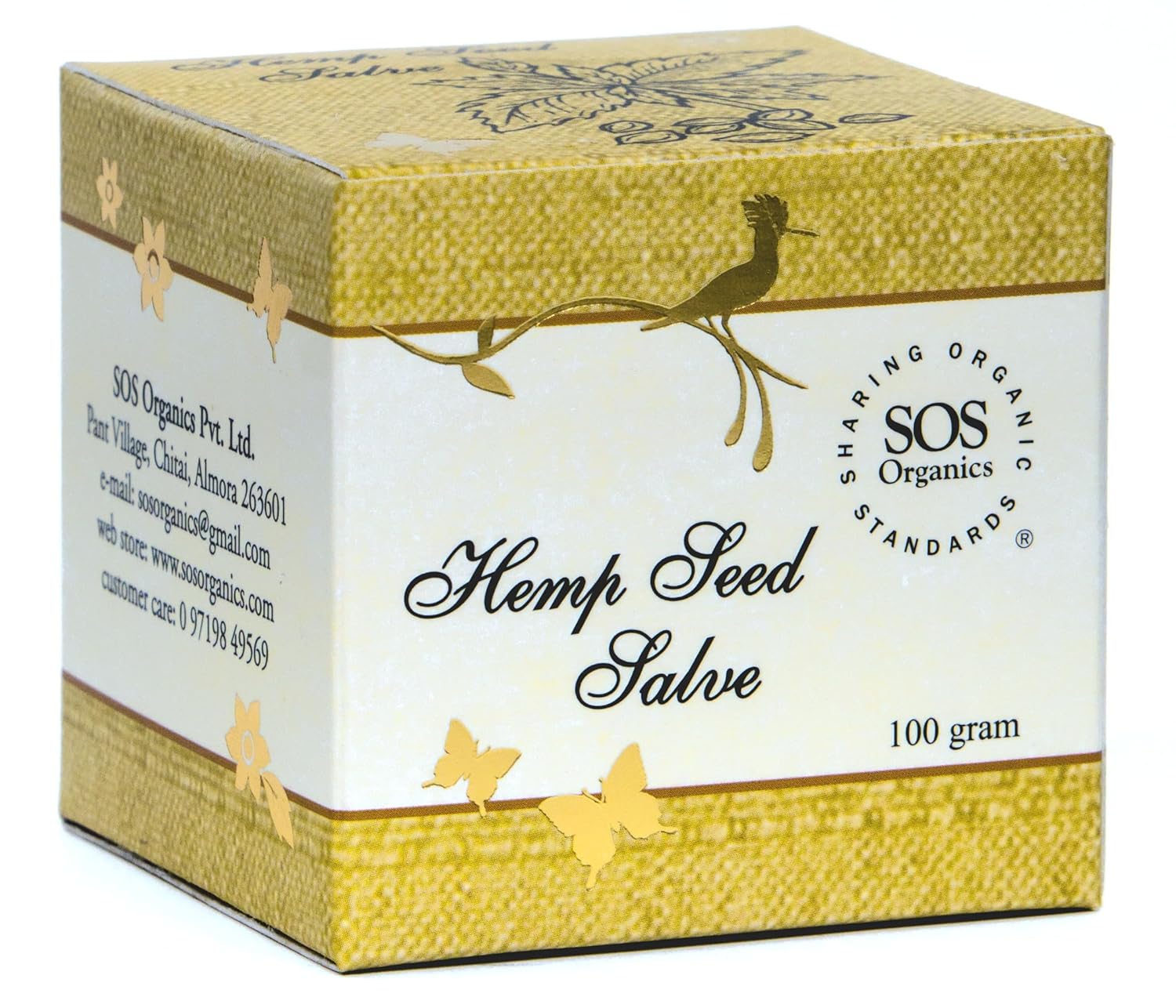 Hemp Seed Salve - Sos Organics - 100gm