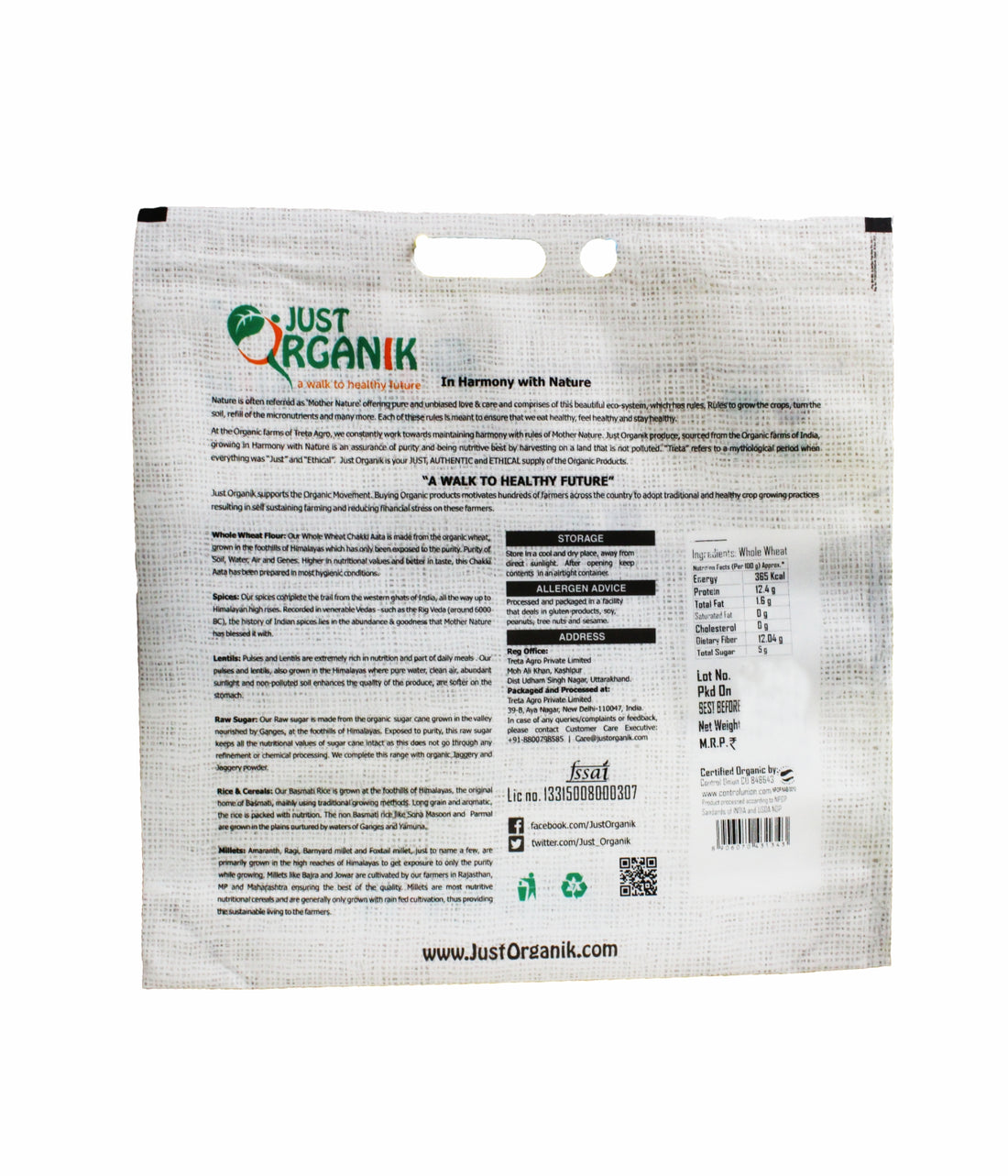 Wheat Flour - Just Organik - 5000gm