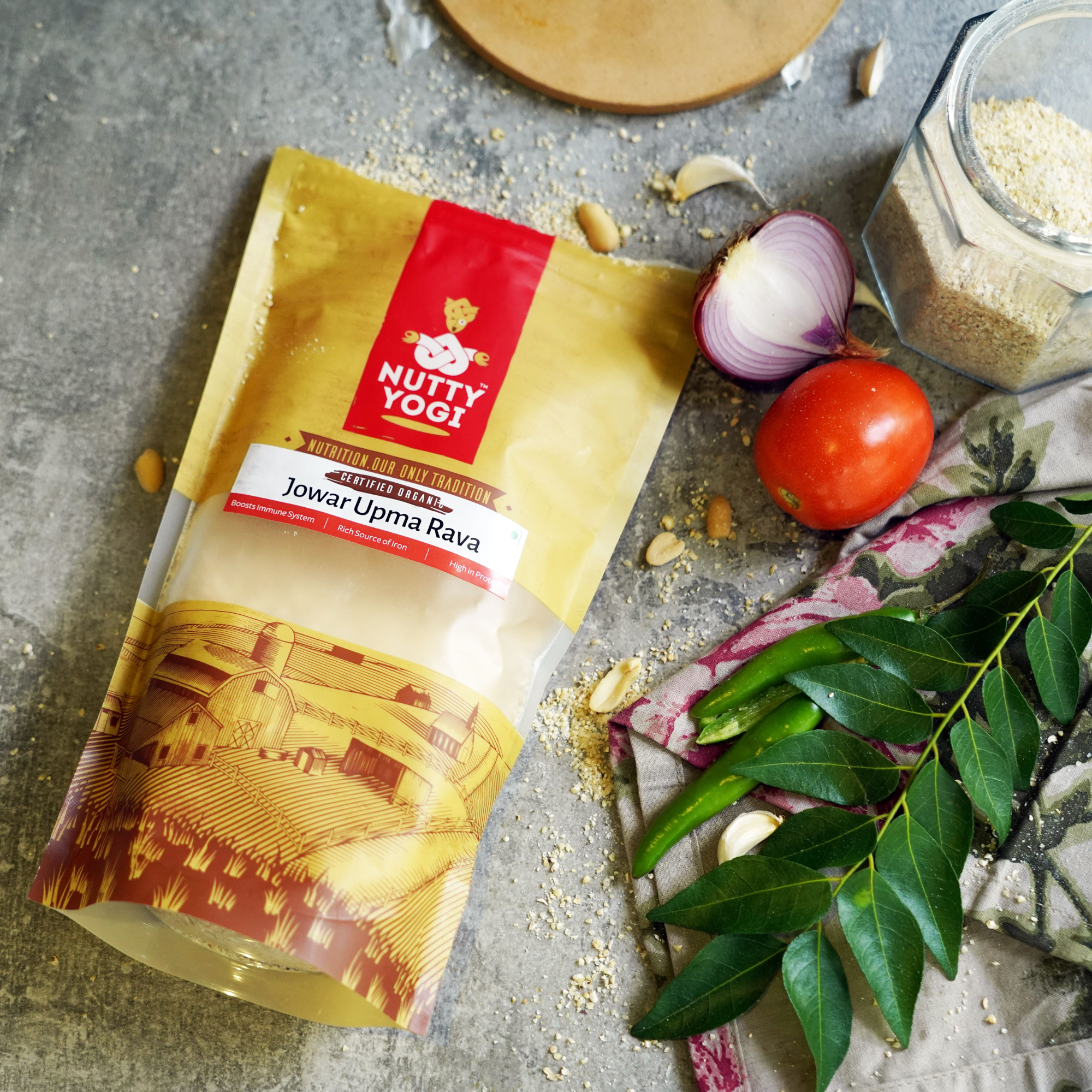 Jowar Upma Rava – Nutty Yogi – 500gm