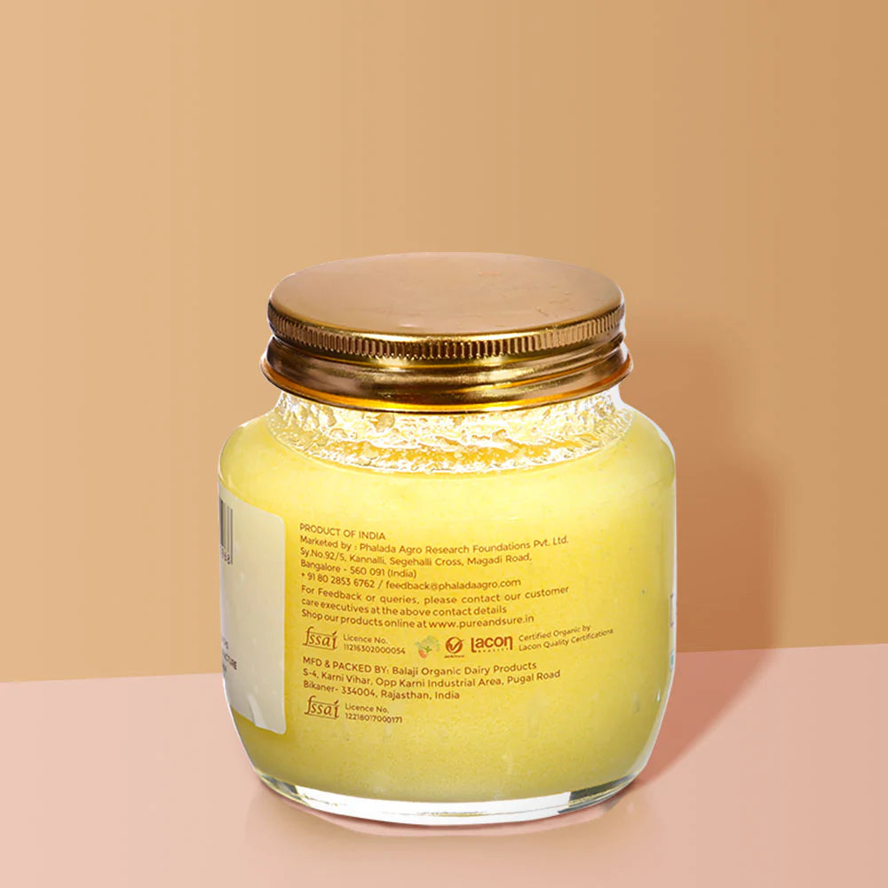 Ghee | A2 Desi Cow Milk Ghee - Organic - Indian - Pure And Sure - 250ml