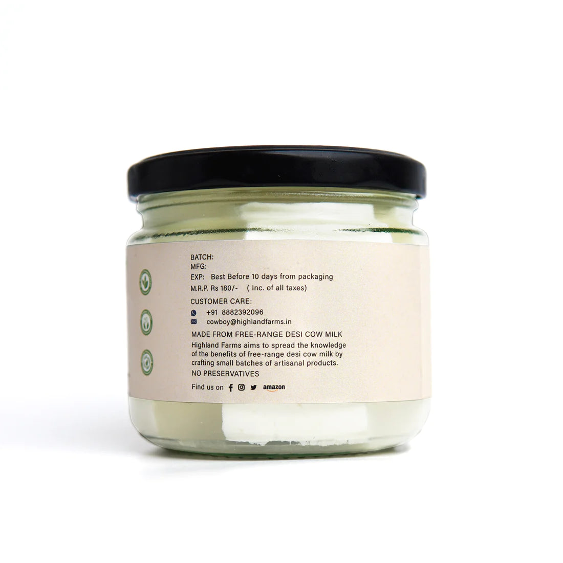 Paneer | (Made With A2 Cow Milk) - Low Fat & No Preservatives - Highland Farms - 200gm