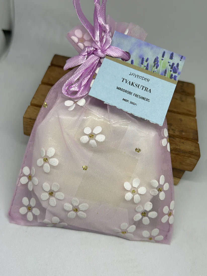Wardrobe Freshener - Lavender - Long Lasting Freshness-Odor Neutralizer & Fabric Scents- Crisp & Clean Aroma- Tvaksutra