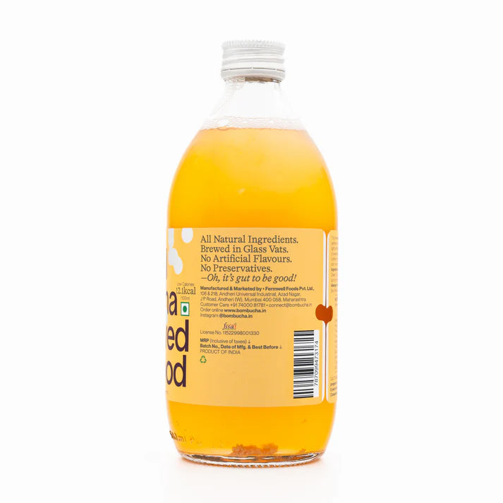 Kombucha | Kombucha (Classic Original) - Naturally Fermented - Raw & Unpasteurised - No Added Vinegar, Artificial Flavours Or No Preservatives - Bombucha – 500ml