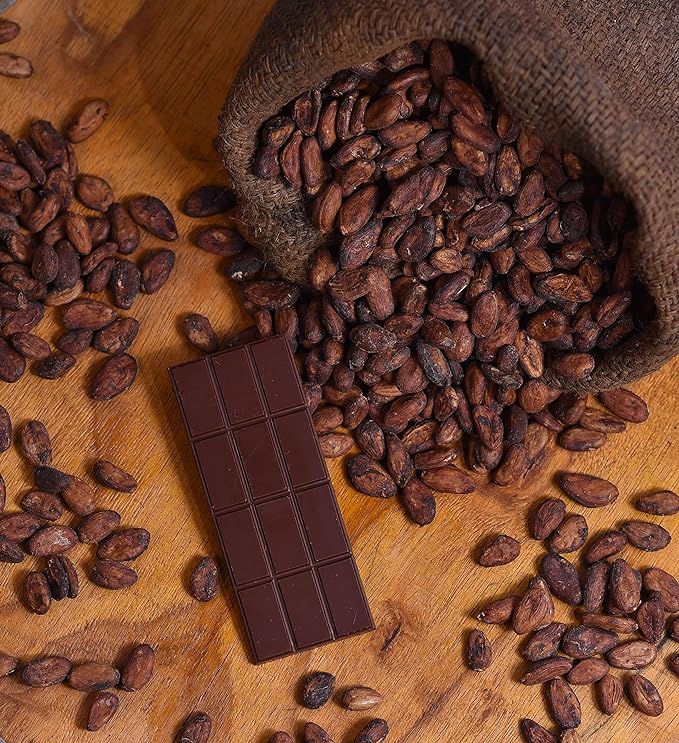 Chocolate | Roasted Almond (Sweetened With Jaggery) – 62% Cocoa - Farm To Bar – Single Origin – Vegan, No Added Preservatives & No Added Artificial Flavours – Anuttama Artisanal Chocolate – 50gm