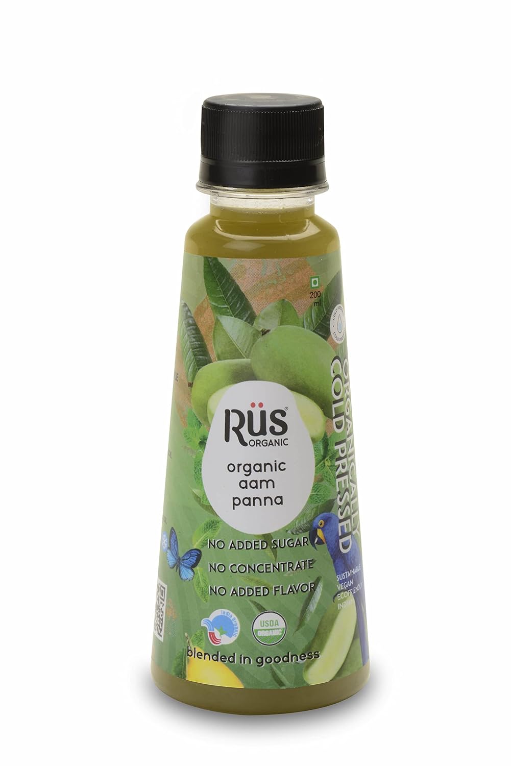 Aam Panna – Cold Pressed – USDA Organic - Vegan, Eco Friendly, No Added Sugar, No Concentrate Or No Flavour – Rus Organic – 200ml