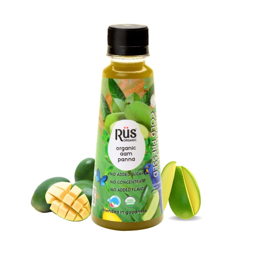 Aam Panna – Cold Pressed – USDA Organic - Vegan, Eco Friendly, No Added Sugar, No Concentrate Or No Flavour – Rus Organic – 200ml