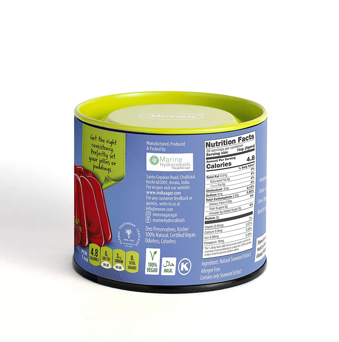 Agar Agar Powder – Vegan & Gluten Free – Meron – 100gm