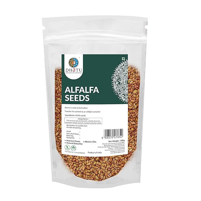 Alfalfa Seeds | Dhatu Organics - 200gm