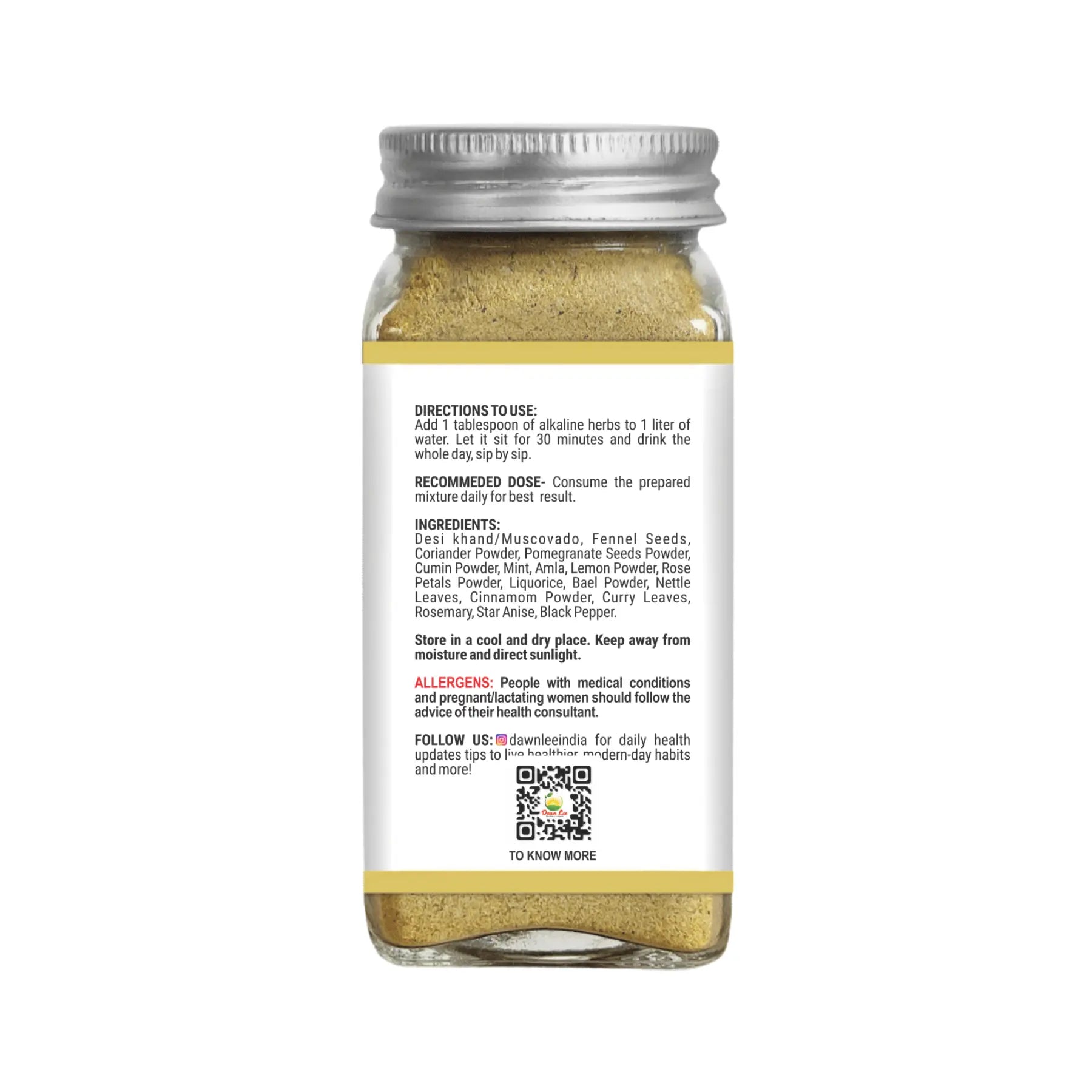 Alkaline Herb | Miracle Wellness Herb - Make Fresh Alkaline Water Instantly - Improve Metabolism - Relieves Stress - A Miracle Herb - Anadi Sutra - Dawn Lee - 50gm